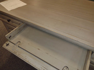 #7888 Weathered Gray Half Pedestal Desk $1,199.95