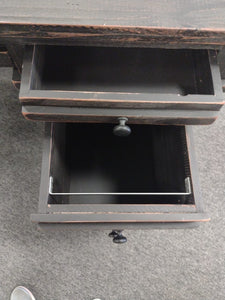 #7889 Weathered Black Half Pedestal Desk $1,199.95