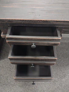 7889 Weathered Black Half Pedestal Desk $1,199.95