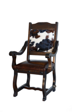 Load image into Gallery viewer, Nail Head Cowhide Arm Chair