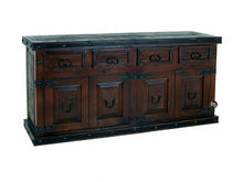 Load image into Gallery viewer, Rustic Nail Head 4 Door Credenza