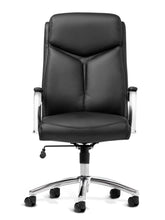Load image into Gallery viewer, 4299 Black Vinyl And Chrome Desk Chair