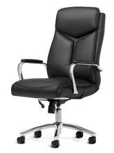 Load image into Gallery viewer, 4299 Black Vinyl And Chrome Desk Chair $279.95