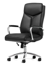Load image into Gallery viewer, 4299 Black Vinyl And Chrome Desk Chair