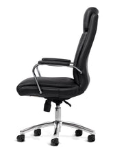 Load image into Gallery viewer, 4299 Black Vinyl And Chrome Desk Chair