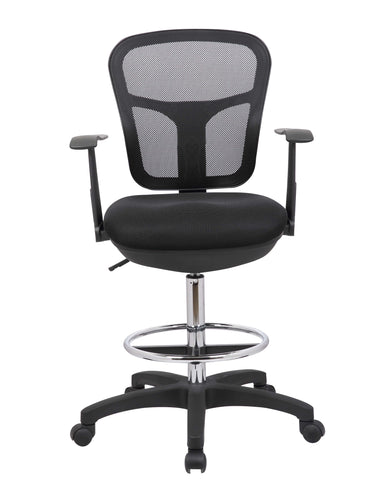4086 Black Mesh Back Drafting Chair
