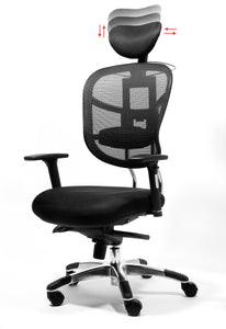4104 Black Mesh Back Desk Chair w/ Headrest & Seat Slider $449.95