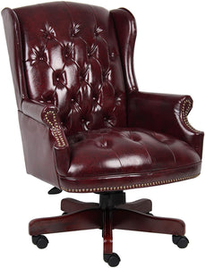 3980 Oxblood Wing Back Executive Desk Chair $399.95