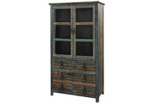 Load image into Gallery viewer, #5478 Multi-Colored Rustic Curio Cabinet $549.95