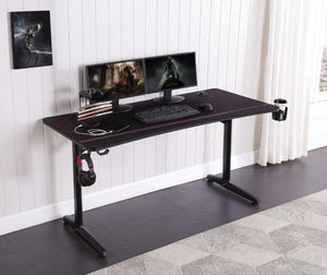 #7263 60" Eureka Black Textured Top Gaming Desk $339.95