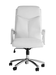 4299 Black Vinyl And Chrome Desk Chair