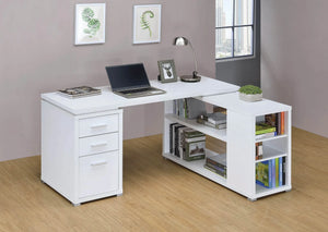 3897 Espresso L-Shape Desk $349.95